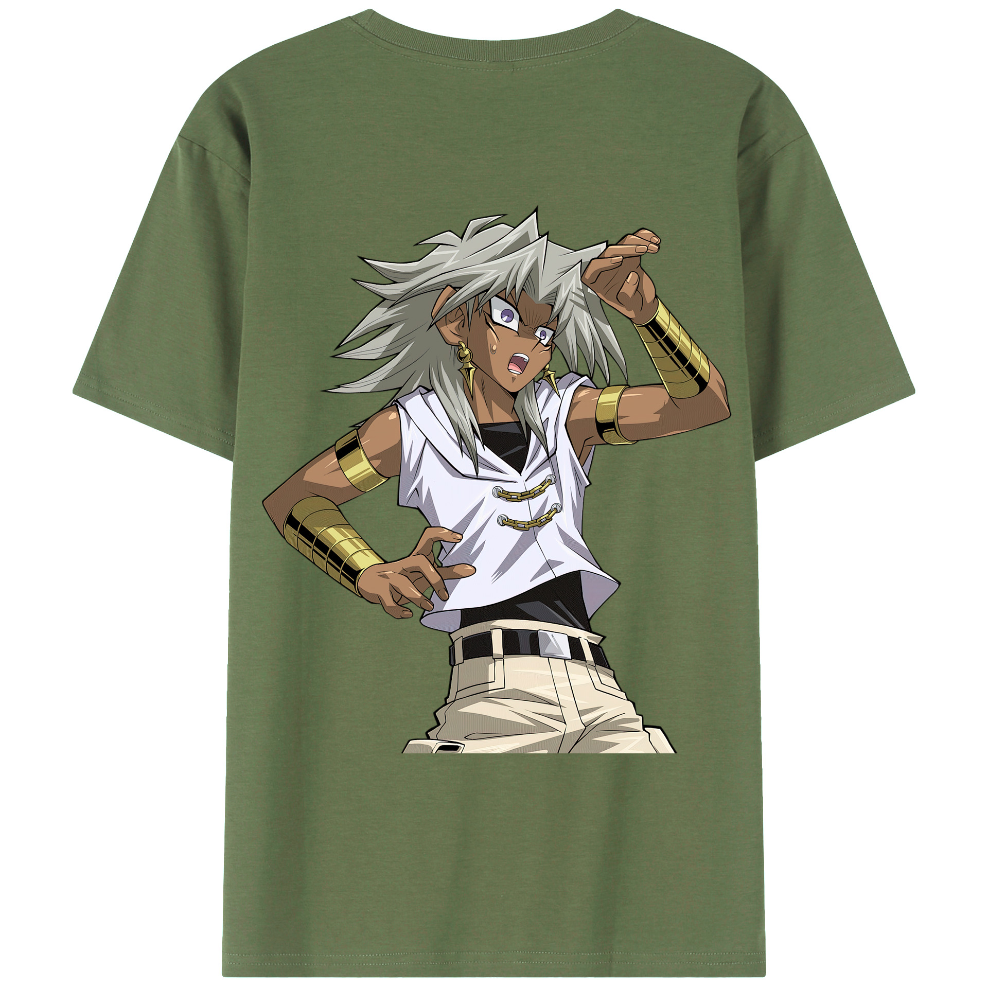 （画像用） 遊☆戯☆王 Yu-Gi-Oh! 綿100％ メンズ半袖Tシャツ（バックプリント） 通気性